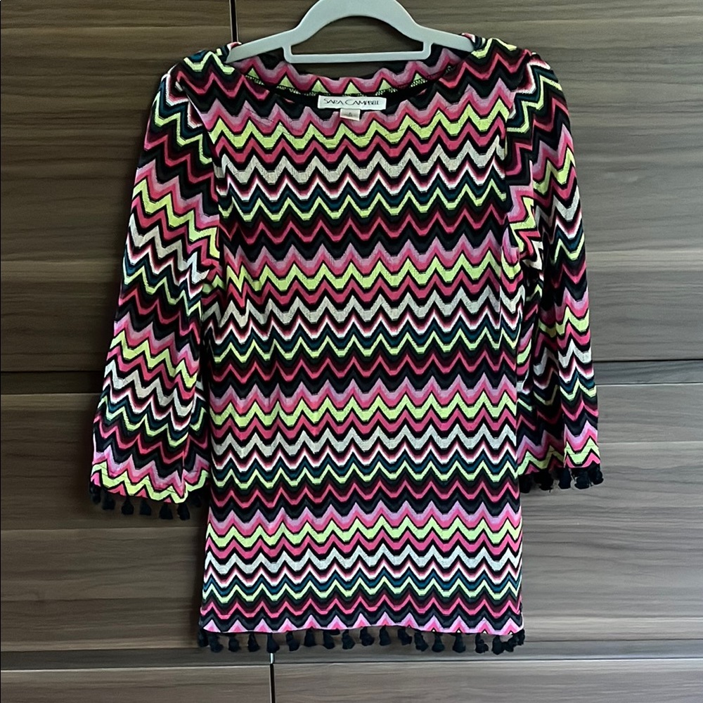 Sara Campbell tunic/dress. Missoni vibes, vibrant colors, so fun!